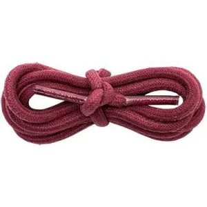 Waxed Cotton 3/16" Round Laces - Burgundy (2 Pair Pack) Shoelaces