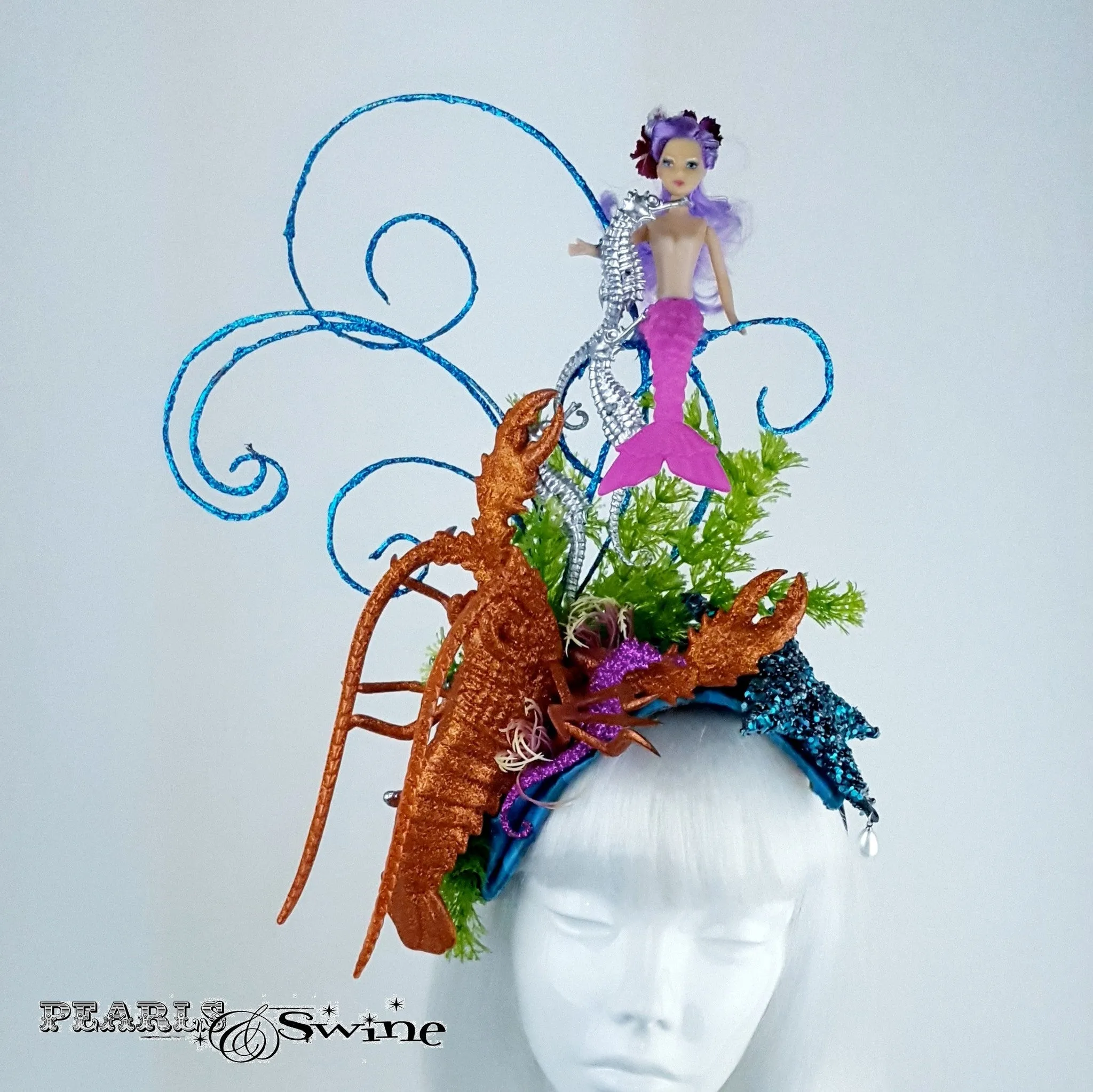 Whimsical Lobster Mermaid Sea Hat "Little Mermaid"