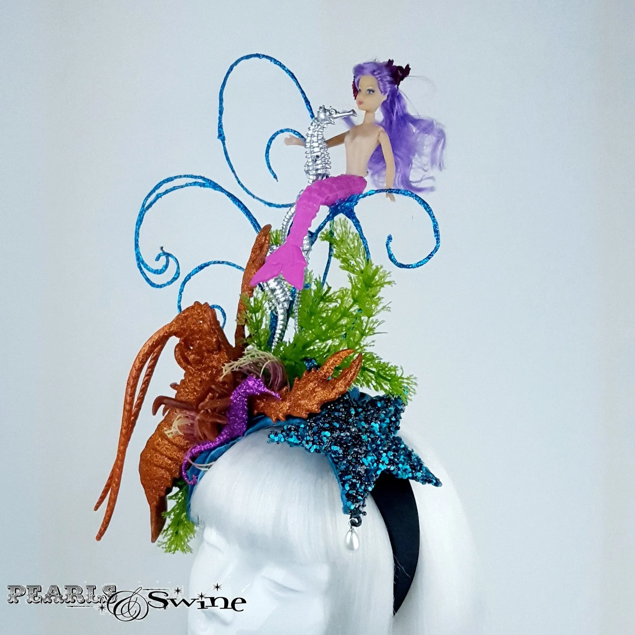 Whimsical Lobster Mermaid Sea Hat "Little Mermaid"