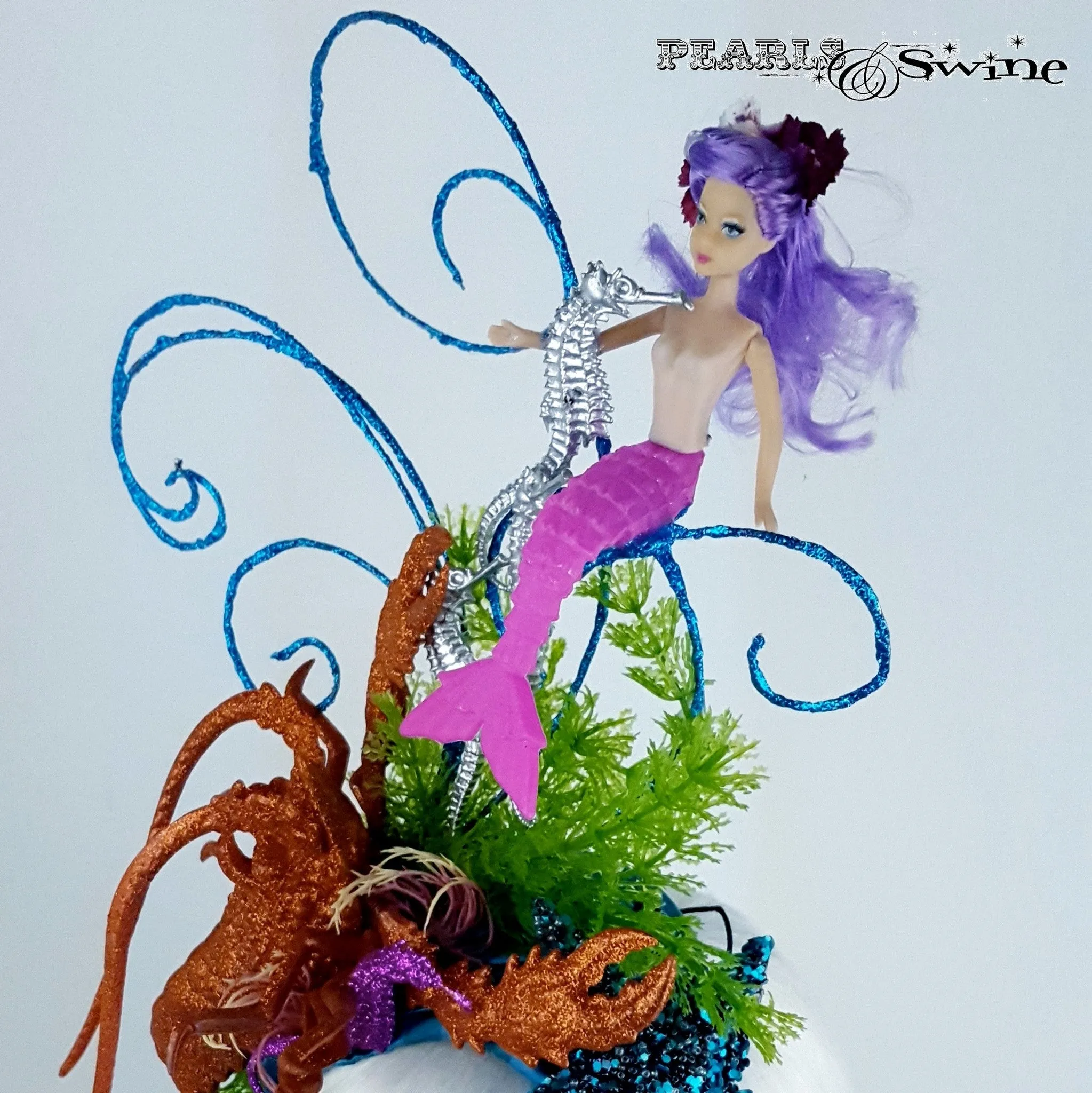 Whimsical Lobster Mermaid Sea Hat "Little Mermaid"