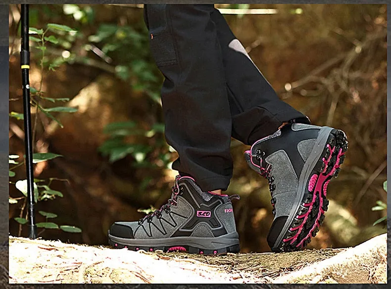 Women Boots Waterproof Hiking Shoes Female Snow Boots Platform Keep Warm Ankle Boots - WHS50171