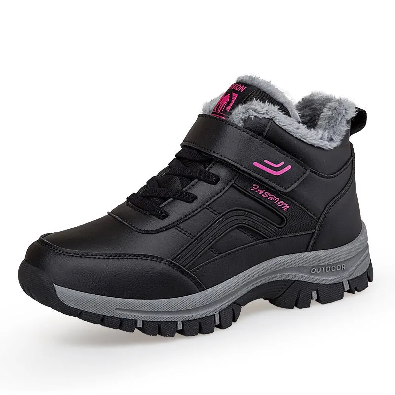 Women Boots Waterproof Hiking Shoes Female Snow Boots Platform Keep Warm Ankle Boots - WHS50171