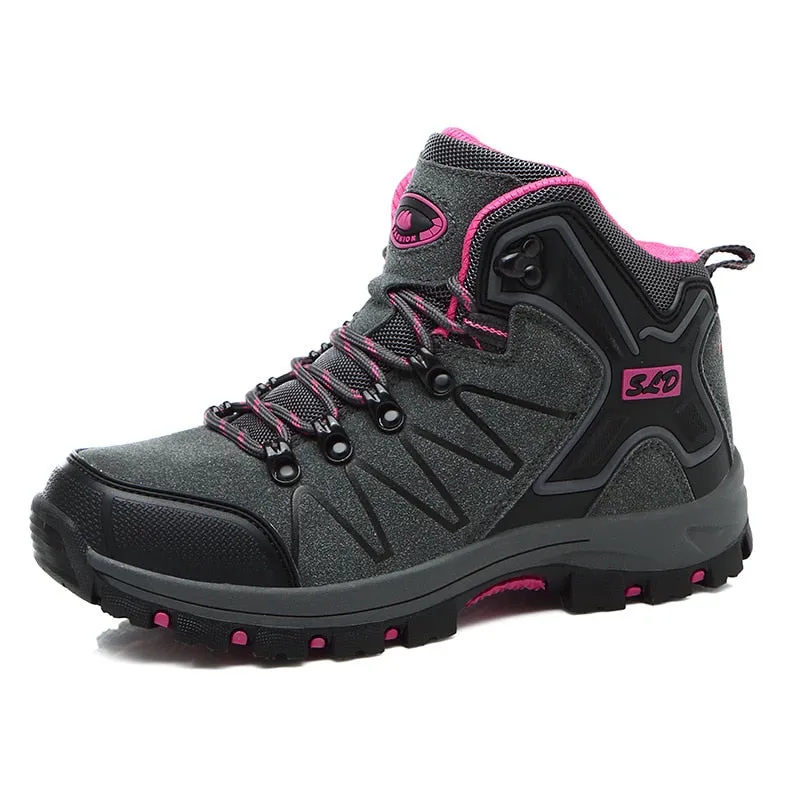 Women Boots Waterproof Hiking Shoes Female Snow Boots Platform Keep Warm Ankle Boots - WHS50171