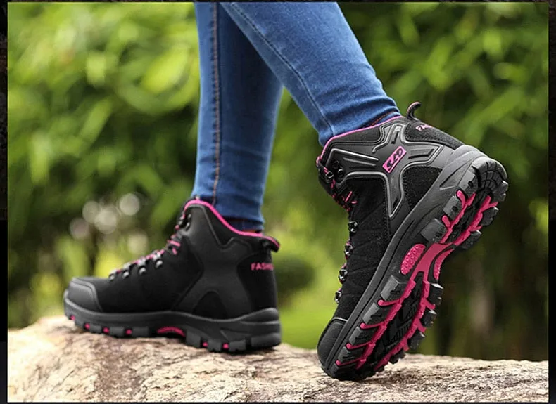 Women Boots Waterproof Hiking Shoes Female Snow Boots Platform Keep Warm Ankle Boots - WHS50171