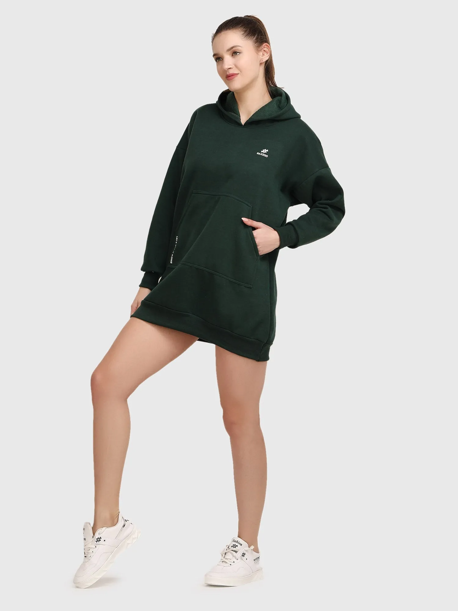 Women Hoodie Dress - Oversize Hoodie Dress