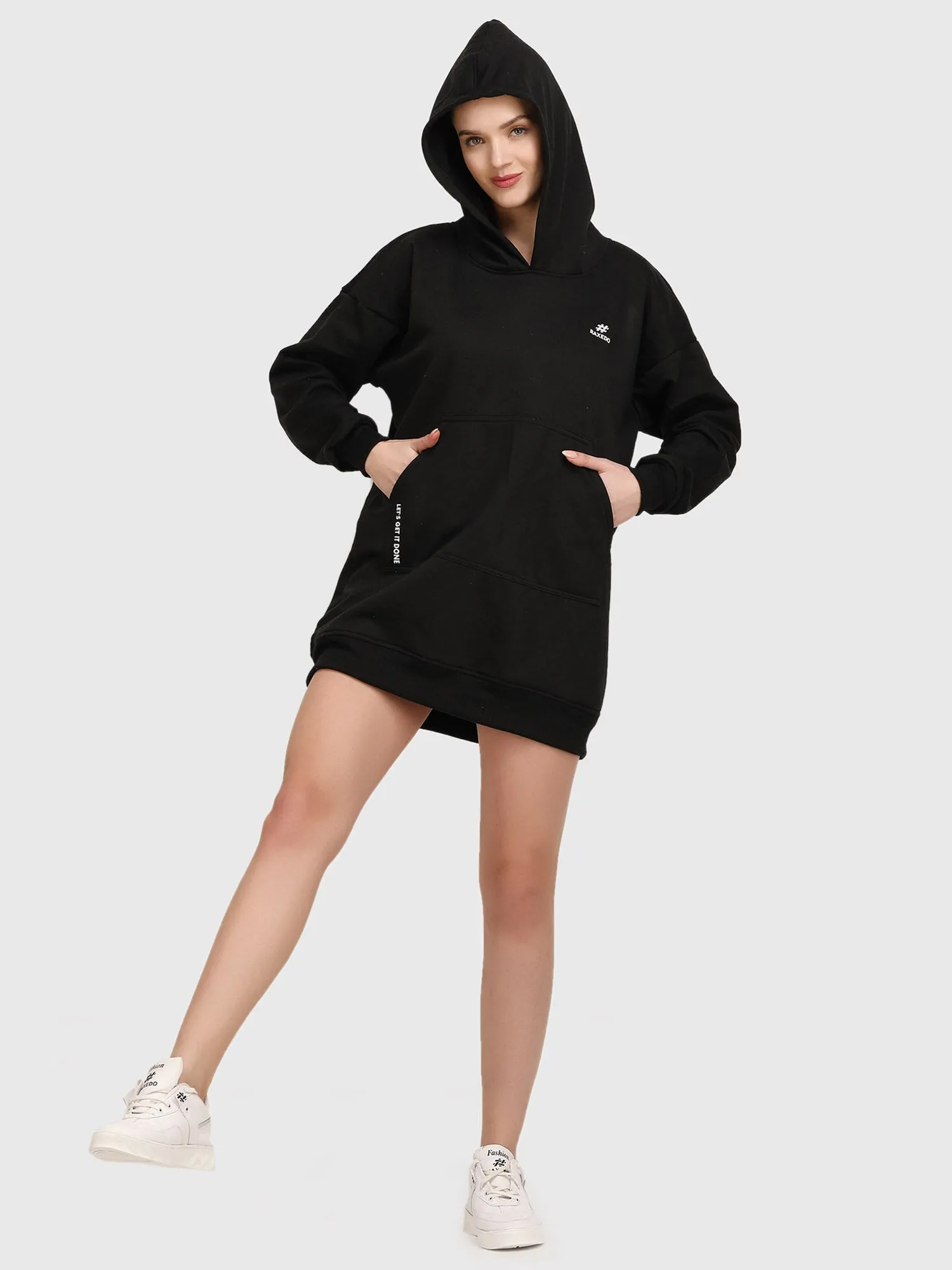 Women Hoodie Dress - Oversize Hoodie Dress