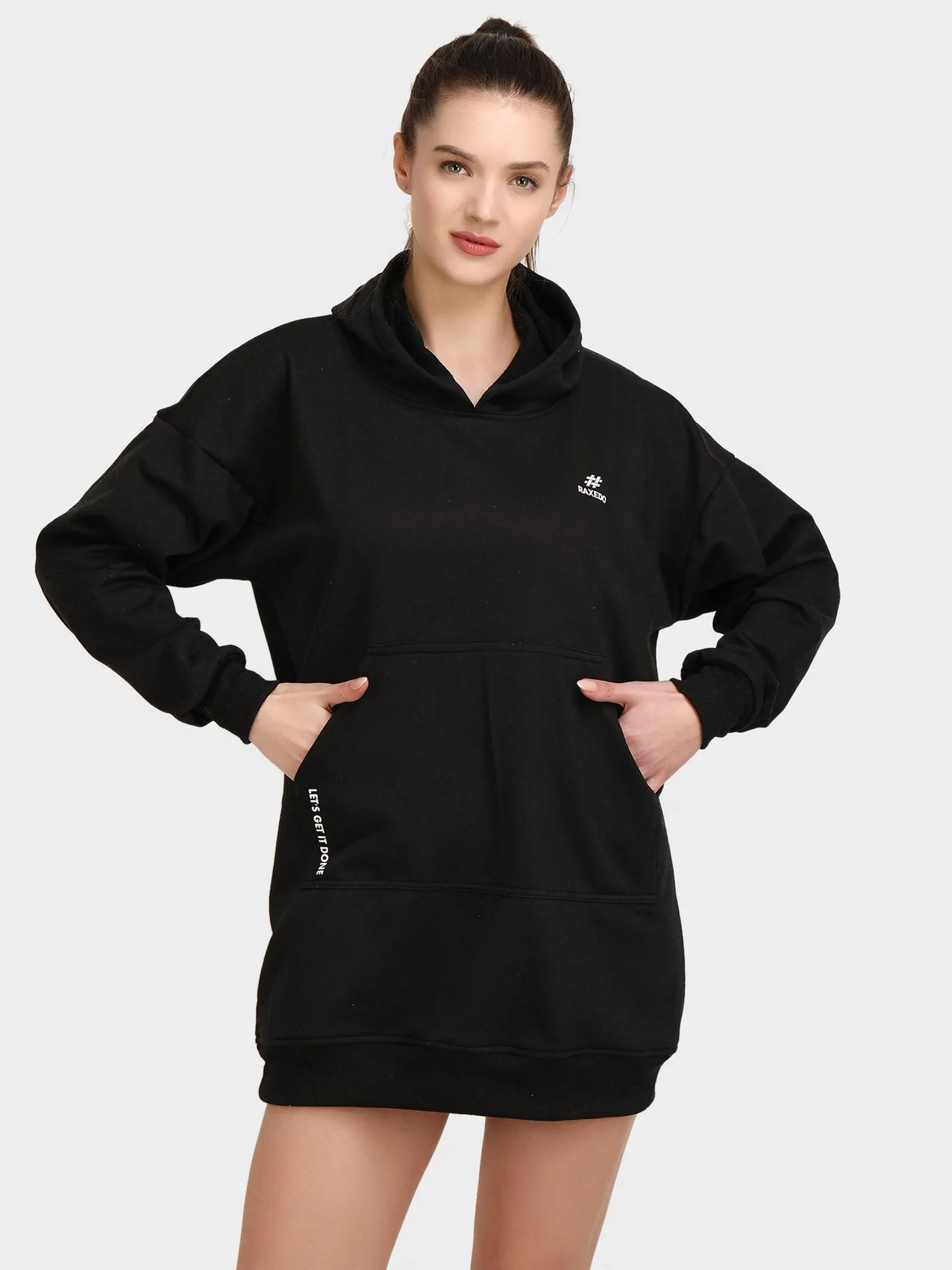 Women Hoodie Dress - Oversize Hoodie Dress