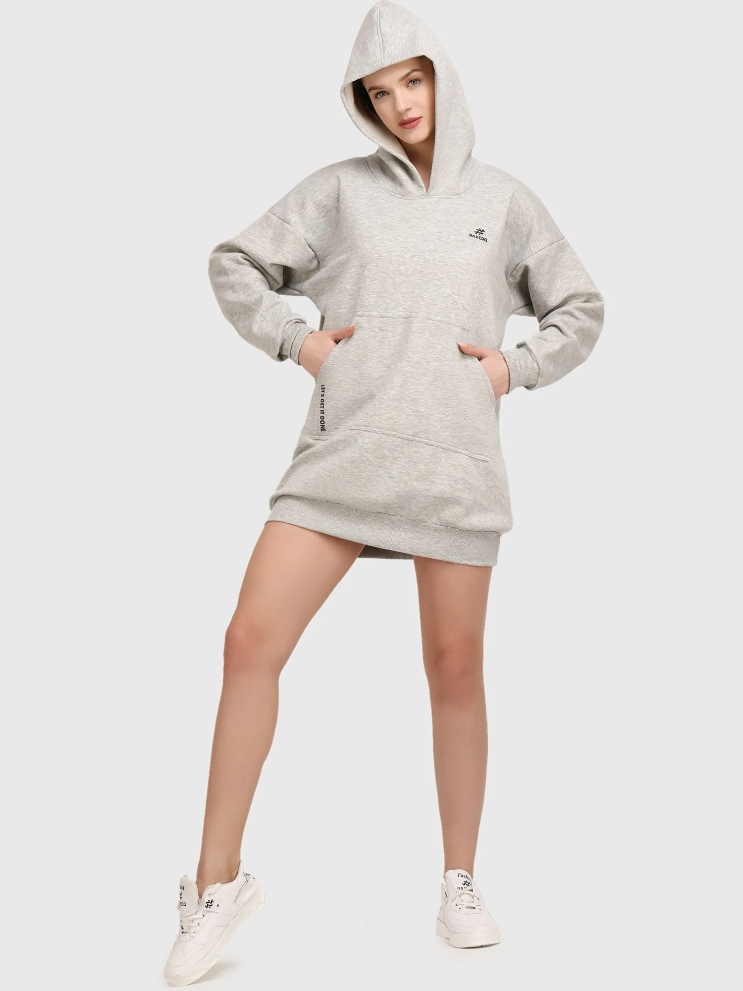 Women Hoodie Dress - Oversize Hoodie Dress