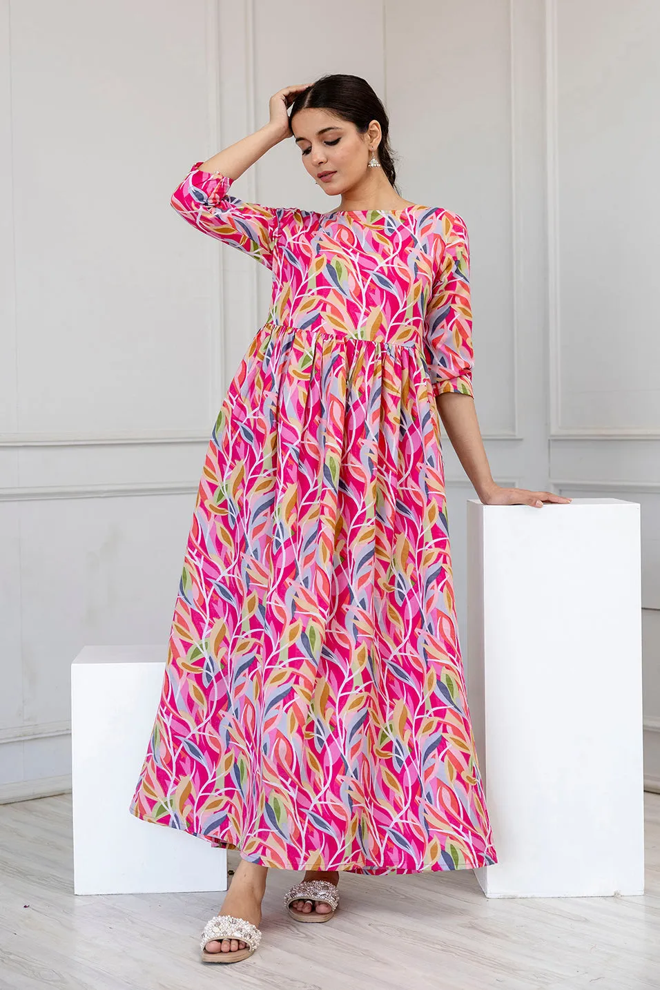 Women Multi Ethnic Printed Flared Dress