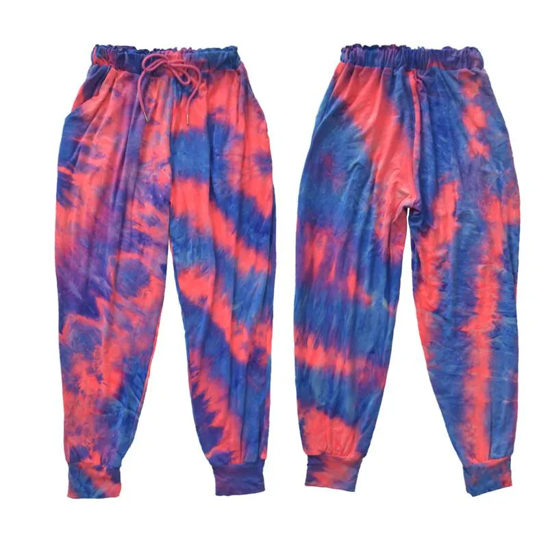 Yoga Tie Elasticity Loose Fit Sports Fitness Tie-Dye Running Sports Pants