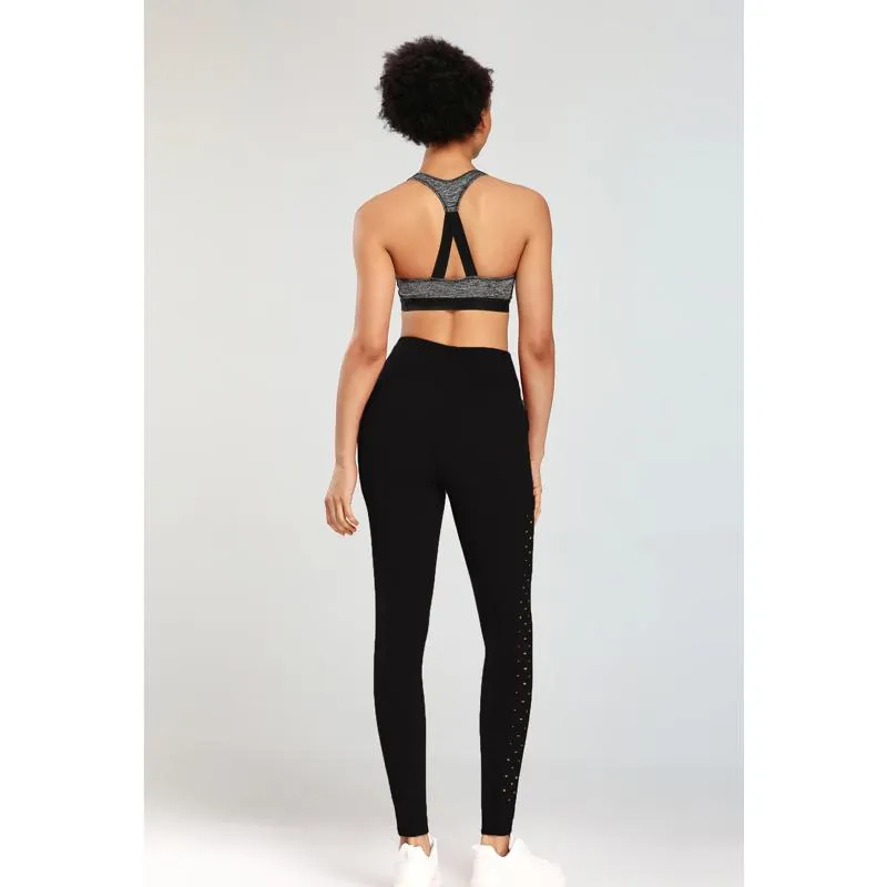 Yoga Tight-Fitting Distressed Sports Fitness Running Hollowed-Out Sports Leggings